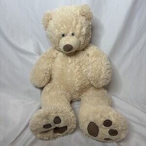 Plush Teddy Bear 27" LARGE HUGFUN INTERNATIONAL Tan Hong Kong Floppy Cuddle‎